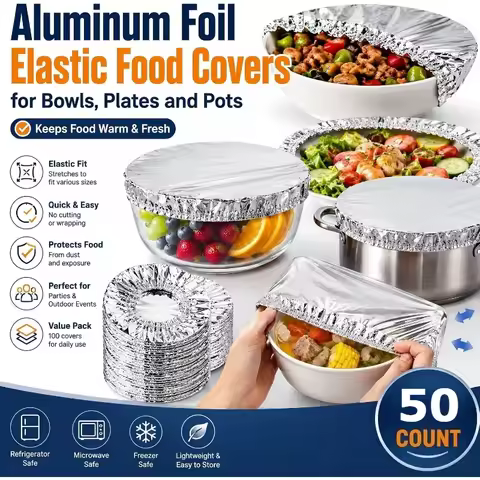 Aluminum Foil Insulation Covers Disposable Food Cover Foil Film Fresh-keep Saran Warp Fruit Storage 