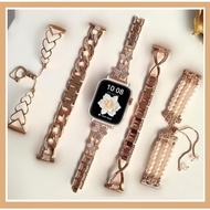 Diamond Rose Gold Strap For Huawei Watch Fit 3 Strap Metal watch Fit 4 Watch 5 Metal 5 pro For Huawe