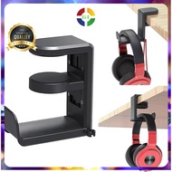 GANTUNGAN (GI) Headphone Hanger Holder Clamp Desk Mount 360 Degree