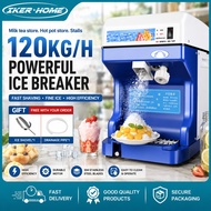 IKER High-power Ice shaving machine, automatic ice crusher, 120KG/H ice making capacity, 2L