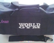 【WORLD GYM--- 世界健身俱樂部】→運動手提袋_附背帶《尺寸:47×24cm》