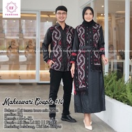 NEW MAHESWARI COUPLE BAJU MUSLIM PRIA DAN WANITA BATIK KONDANGAN PESTA