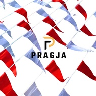 MERAH PRAGJA Colorful Triangle Flag Red and white triangle flag