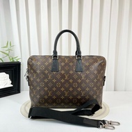 LV 老花電腦公事包 可拆卸肩帶