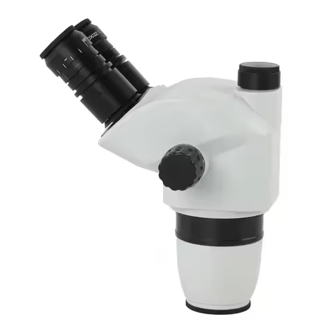 6.7X-45X Zoom Industrial Lab Trinocular Binocular Stereo Microscope Head + WF10X/22mm Eyepiece + 0.5