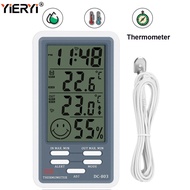 Yieryi Digital Temperature Humidity Meter Indoor Outdoor Thermo meter moisture meter Hygrometer large LCD display for warehouse greenhouse