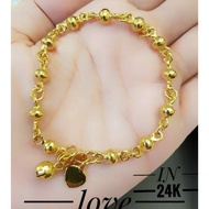 24K Gold Ball Chain Bracelet