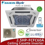 (WIFI) DAIKIN 2.5HP SkyAir INVERTER CASSETTE FCFC60AV1MF & RZFC60AGVMM R32 INVERTER CEILING CASSETTE