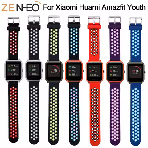 Sport Silicone For Amazfit Bip Strap Watchband for Xiaomi Huami Amazfit Band Bracelet For Huami Amaz