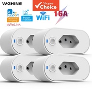 New 16A eWeLink WiFi Smart Socket Wireless Power Outlet Works with Alexa Google