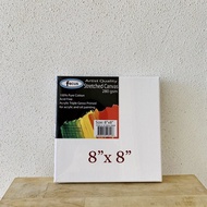 Stretched Canvas Painting Board 8x8 Inches