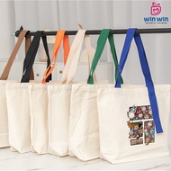 Win Win Tote Bag Printed with Labubu Stylized Straps (33x38x10cm) - Cute and Personalized!