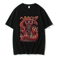 Anime Hellsing Ultimate Alucard T-shirt Male Gothic Vampire Horror T Shirts Men Fashion Oversized Tshirt Men's Streetwear XS-4XL-5XL-6XL