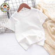 เสื้อยืดเด็ก 2568 เสื้อลาย สงกรานต์ สีขาว สีดำ คอกลม แขนสั้น ลายการ์ตูนน่ารักหลวม ผ้าฝ้าย 100% Wee S
