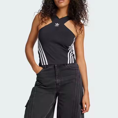 Adidas Official Authentic Women's Slim Fit Cross Strap Sleeveless Vest JM9258