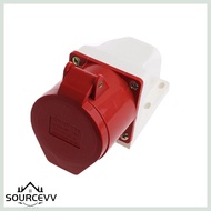 SOURCE 32A 240-415V 3P+N+E Industrial Site Plug Socket Outdoor Power Docking Device Power Connector 