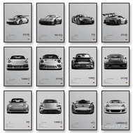 992 GT3 GT2 RS Sports Car Canvas Wall Art Print Poster Turbos GT4 RS 918 Decorative Painting Modern 