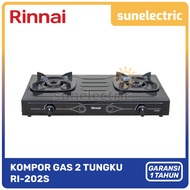 Rinnai RI-202 S Kompor Gas Stove Teflon 2 Tungku RI-202S / RI202 S / RI 202S / RI202S / RI 202 S - H