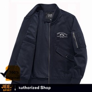 JEEP SPIRIT ฤดูใบไม้ร่วง2022ผู้ชายบางเสื้อแจ็คเก็ตแฟชั่น Hip Hop กีฬา Casual เบสบอลแจ็คเก็ต Plus ขนา