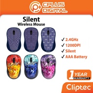 Cliptec Wireless Mouse 2.4GHZ Silent RZJ866 RZS866J RZS866G 1200DPI AAA Battery 10 Meters