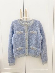 正品Maje針織外套 knit outwear cardigan jacket sandro 霧霾藍 小香風