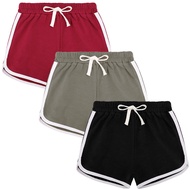 3Pc Girls Athletic Shorts Active Running Dolphin Shorts