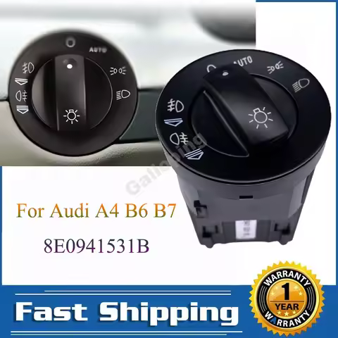 Car Accessories for Audi A4 8E B6 B7 2002 2003 2004 2005 Head Light Control Switch Auto Fog Light Re