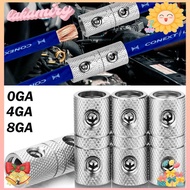 LAKAMIRY Car Speaker Wire Terminal, Brass Silver Car Audio Connector,  0GA 4GA 8GA Car Audio Modifie