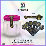 Thank you Box Seal Sticker - Gold Foil Sticker Label - S54