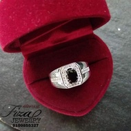cincin silver lelaki permata hitam, cincin kahwin lelaki, cincin lelaki permata hitam perak 925, sil