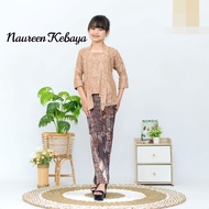 Setelan Kebaya Kutubaru Anak Set Rok Plisket Batik / Baju Kebaya Anak Perempuan Umur 5 6 7 8 9 10 11