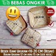 Besek Sirip Sarang Walet 1 pcs / Besek Bambu anyaman / besek kotak hampers / bakul walet / bakul bam
