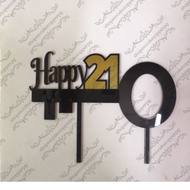 Happy 21 birthday 21 acrylic  key topper 21st birthday (1pc)