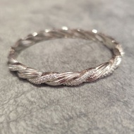 silver pt950 braided bracelet (RS4638)