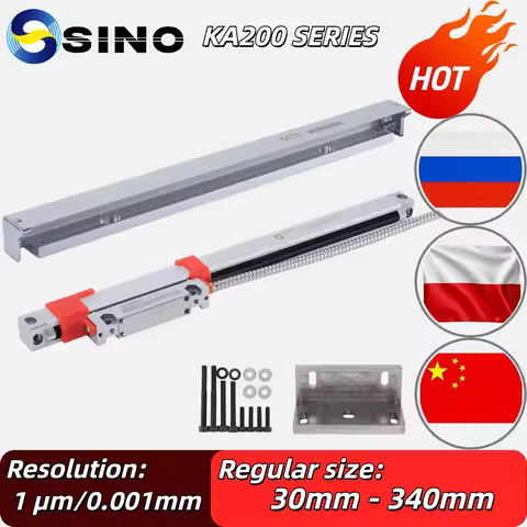 Sino KA200 1um TTL Slim Linear Glass Scale Ruler KA-200 Thin Small Digital DRO Scale 30 60 90 120 15