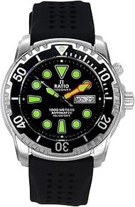RATIO FreeDiver Helium-Safe Dive Watch Sapphire Crystal Automatic Diver Watch 1000M Water Resistant 