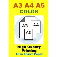 PRINTING SERVICE A3/A4/A5 SIZE  LASER COLOR PRINTING