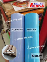 Skotlet Biru Muda Glossy Ice Blue Pastel Blue Candy Metalik Cutting Stiker Anti Gores Papan Iklan Re