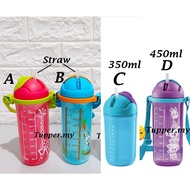 *Blue/Red/purple *Tupperware Twinkle Straw Tumbler Kids 450ml RED Giraffe/Blue Happy Bunny 350ml Purple Water Bottle