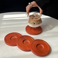Walnut Color Coaster Rotating Coaster Rotating Tumbler Cup Holder Household Multifunctional Base Hea