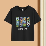 20262026World Cup Game Day Printed T-Shirt Cross-Border Hot Sale Pure Cotton Round Neck Short-Sleeve