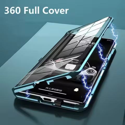 360 Full Case For Vivo V29 5G V27 Pro V27E V25 V23 Double Sided Magnetic Adsorption Metal Capa Tempe