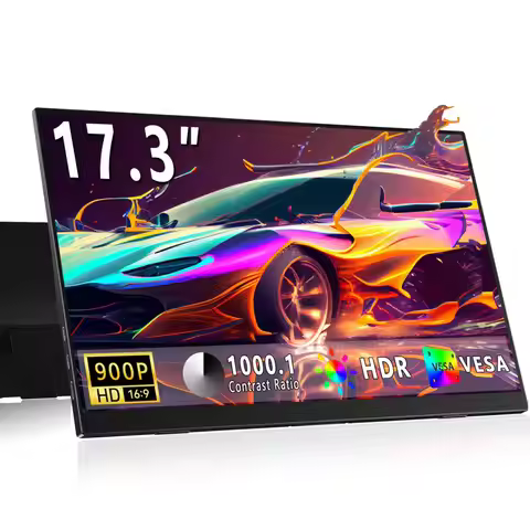 AHXJKA 17.3 Inch 60HZ Portable Monitor 72%sRGB 1600*900P IPS With Type-C Mini HDMI For Laptop Phone 