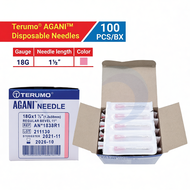 Terumo AGANI Disposable Needle 18G/ 20G/ 21G/ 22G/ 23G/ 24G/ 25G/ 26G/ 27G/ 30G /100pcs per box