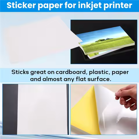 Affordable 50 Sheets A4 White Self Adhesive Waterproof Sticker Label Surface Paper For Lazer Inkjet