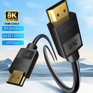 Short 8K HDMI 2.1 Cables 48Gbps Ultra High Speed Cord-4K@120Hz 8K@60Hz, Compatible With Roku TV/PS5/PS4/HDTV/RTX 3080 3090