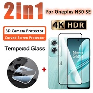 2 IN 1 Full Coverage Film  for Oneplus Nord N30 Clear Tempered Glass Film for Oneplus Nord N30 N20 S