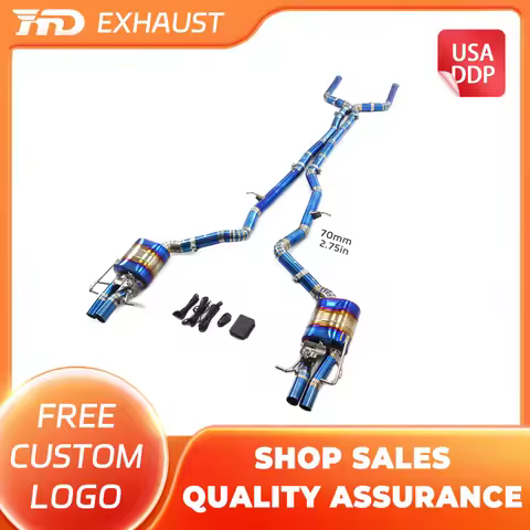 HMD Titanium Exhaust System Catback Exhaust for Mercedes Benz AMG E63 W213 Muffler With Valve car