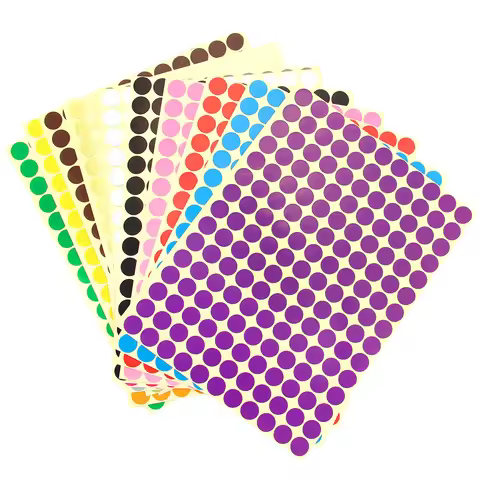 Circle Color Adhesive Label Dot Sticker Self Dot Sticker DIY Scrapbooking Adhesive Sticky Labels
