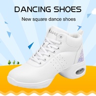 Leather Dance Shoes Women's Soft sole Dance Sneakers Jazz Zumba Gym Shoes Sneakers